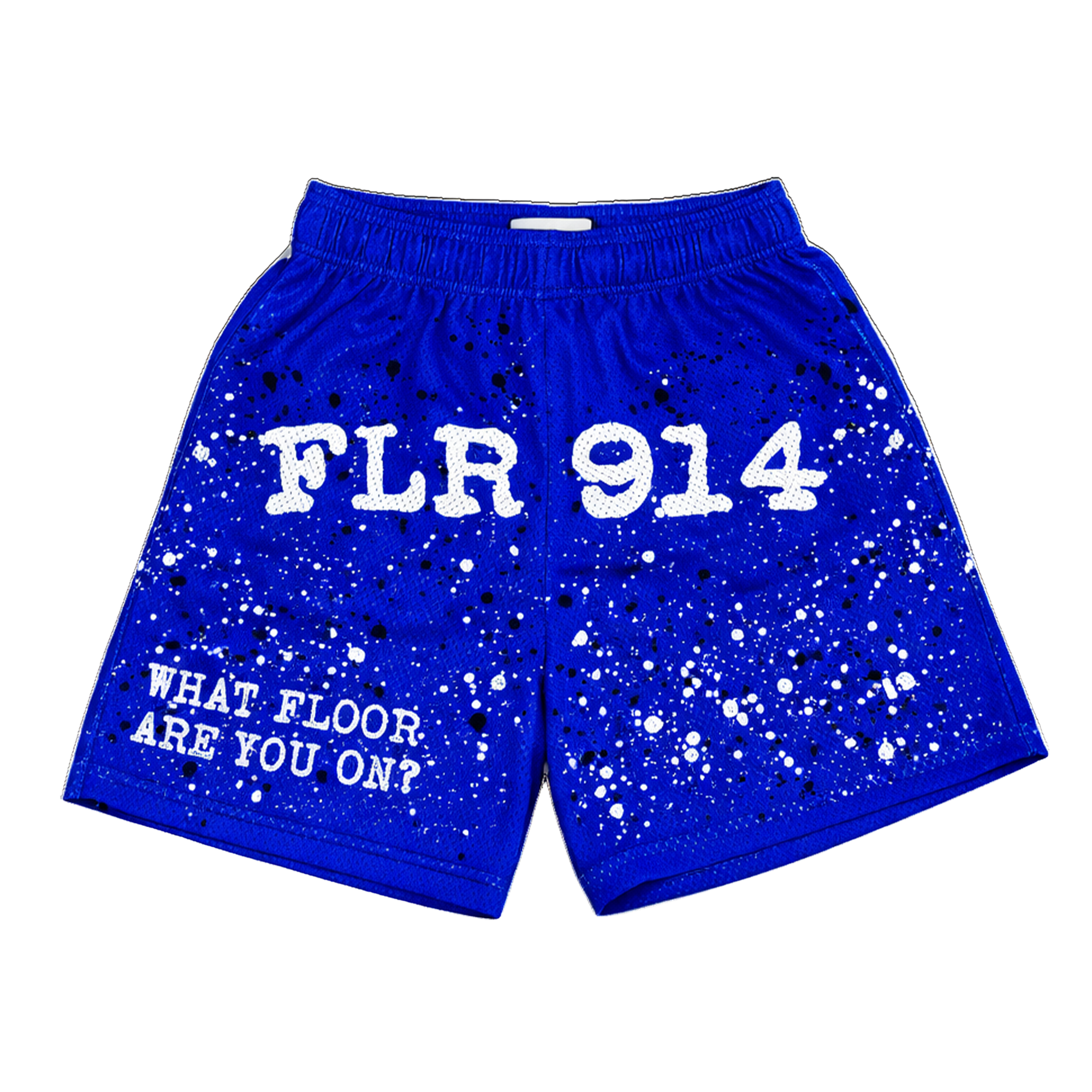 MIDNIGHT BLUE SPLATTER SHORTS – FLOOR914