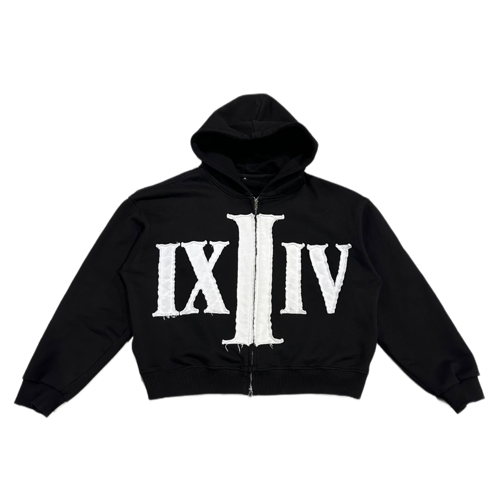BLACK NUMERAL ZIP UP – FLOOR914