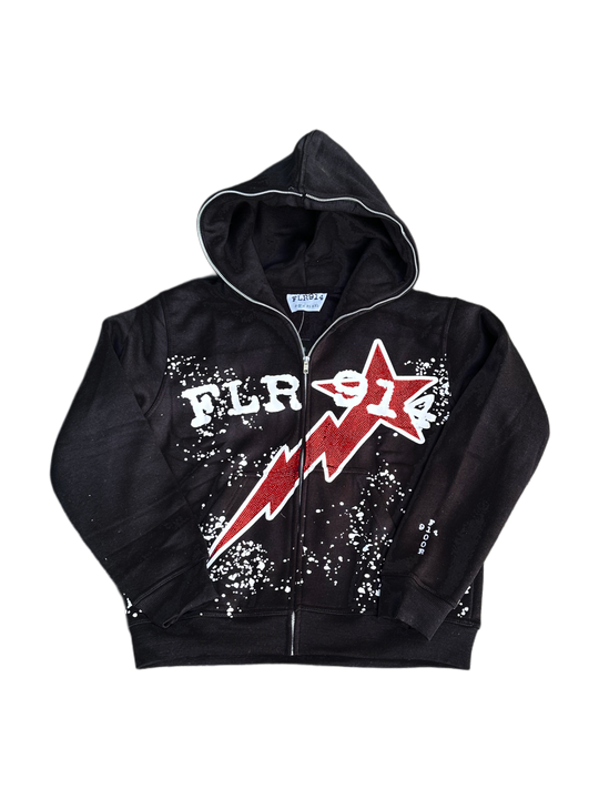 MJ RHINESTONE "ALL STAR" FULL ZIP