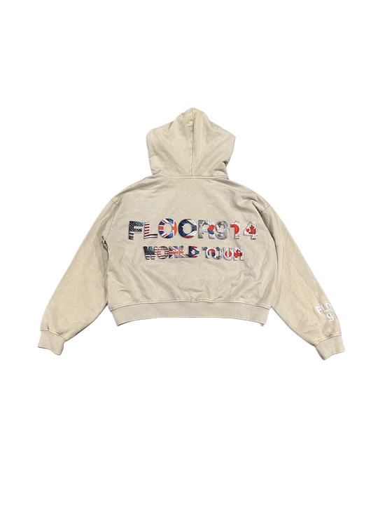 CREAM FLAG FORCE ZIP UP