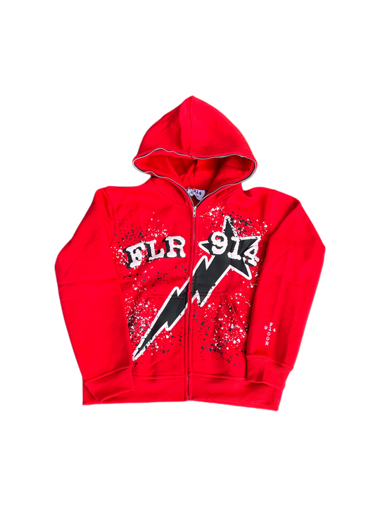 FIRE RED "ALL STAR" FULL ZIP