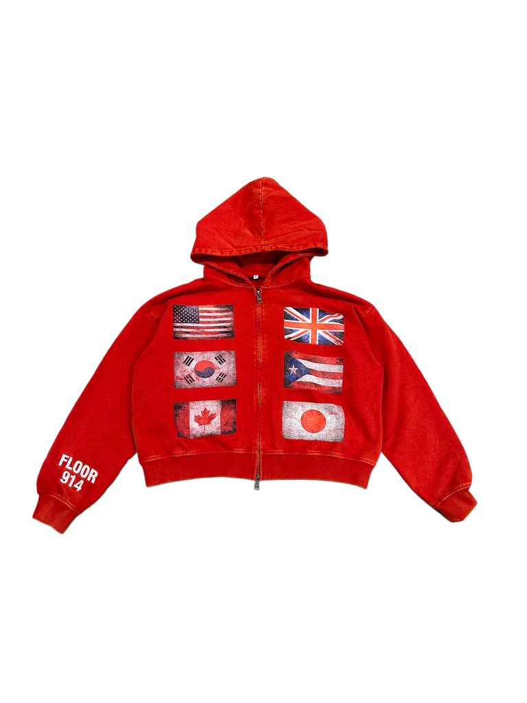 floor914 FLR914 USセットアップ ジップパーカー フレア M