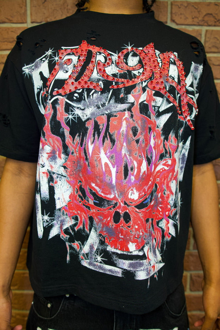 SCARLET SKULL TEE