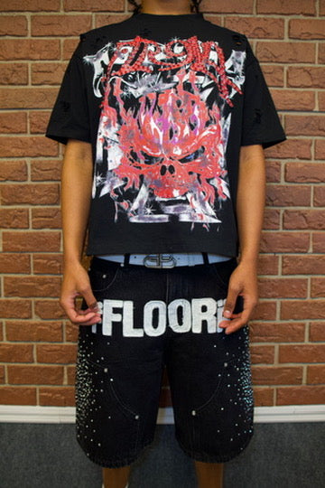 SCARLET SKULL TEE