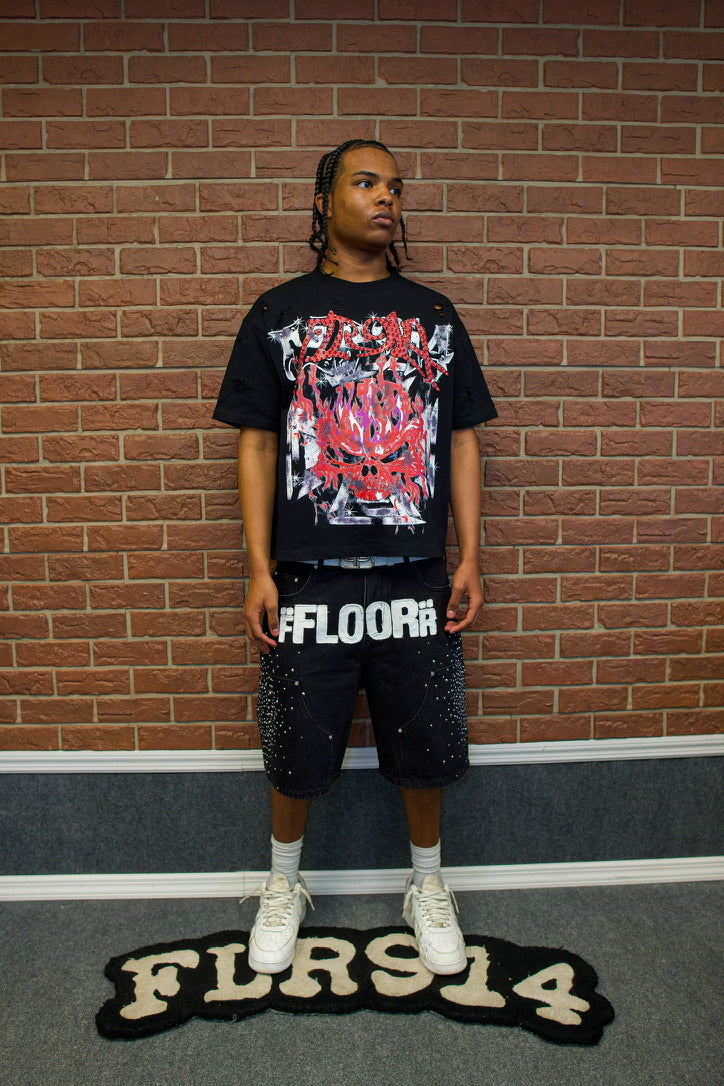 SCARLET SKULL TEE