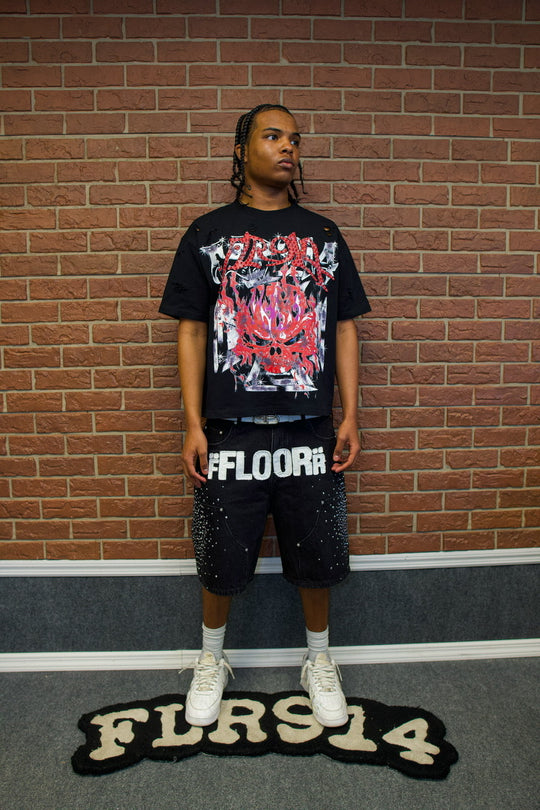 SCARLET SKULL TEE
