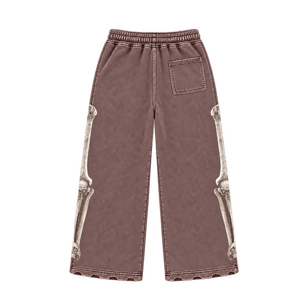 MOCHA WASH SKULL SWEATS