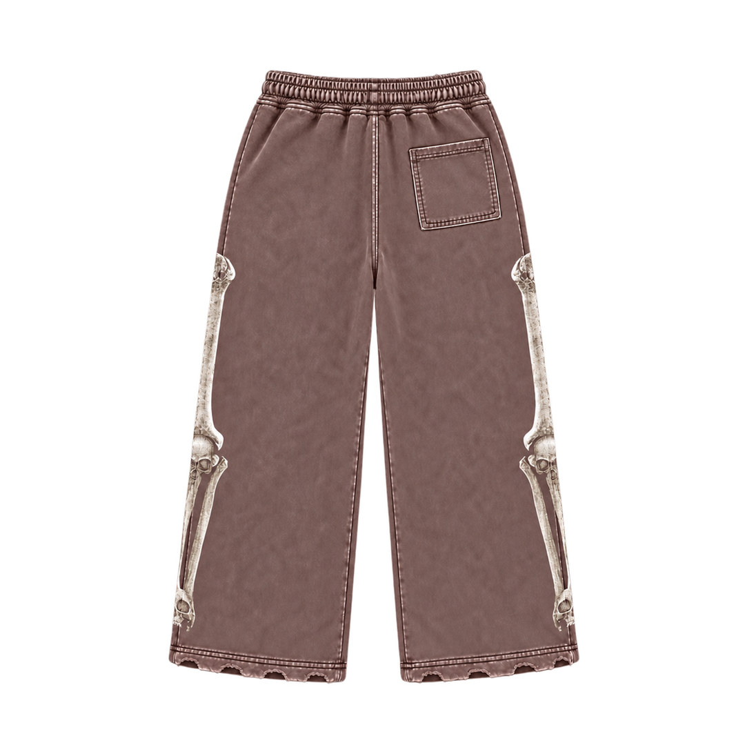 MOCHA WASH SKULL SWEATS