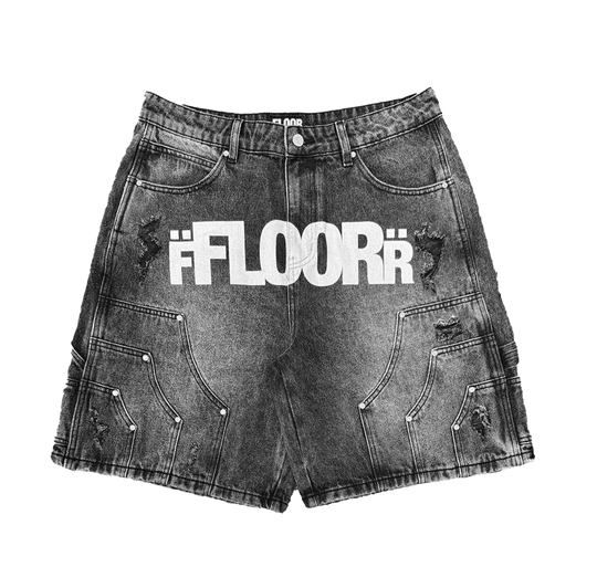 BLACK WASH UNIFORM JORTS