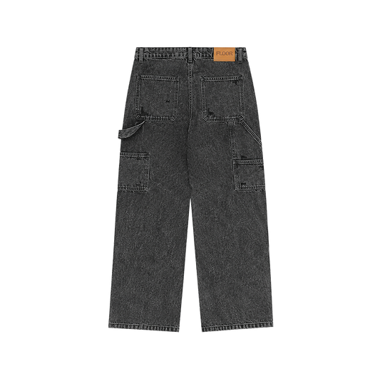 FLOOR914 BLACK WASH TRIPLE KNEE CARPENTERS