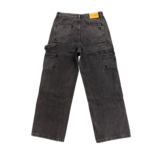 FLOOR914 BLACK WASH TRIPLE KNEE CARPENTERS