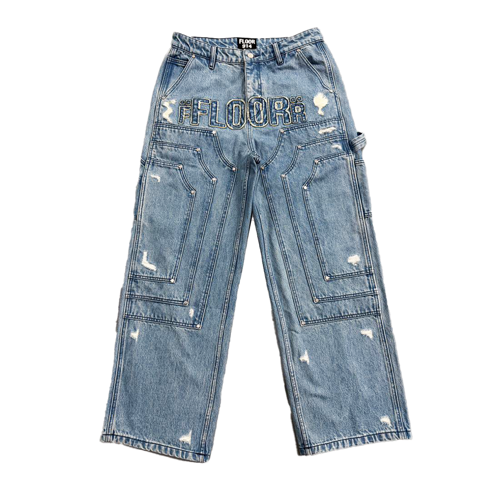 パンツ Floor914 FLOOR914 BLUE TRIPLE KNEE CARPENTERS
