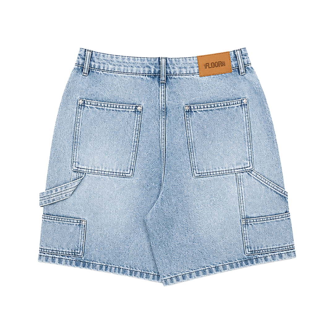 BLUE WASH UNIFORM JORTS