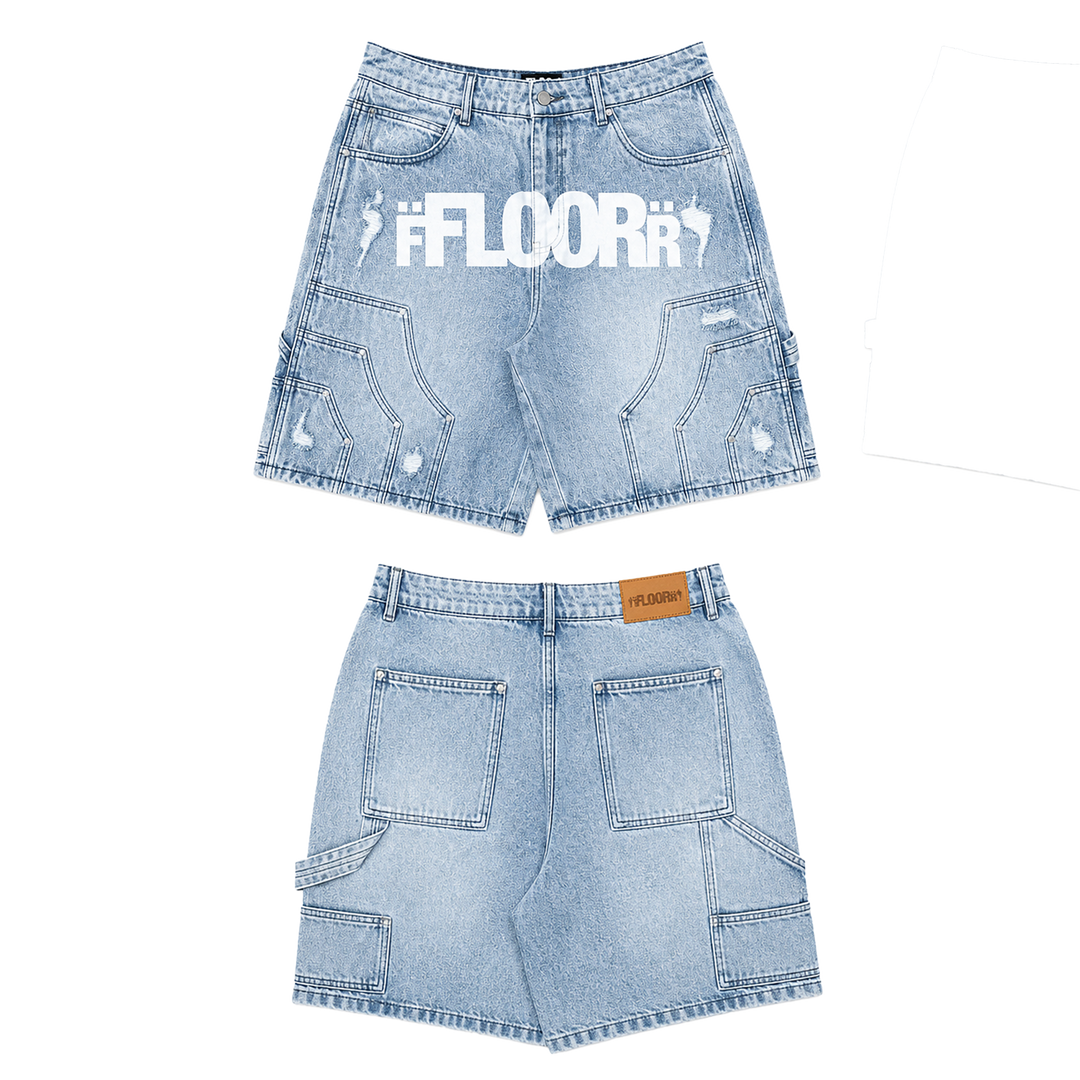 BLUE WASH UNIFORM JORTS