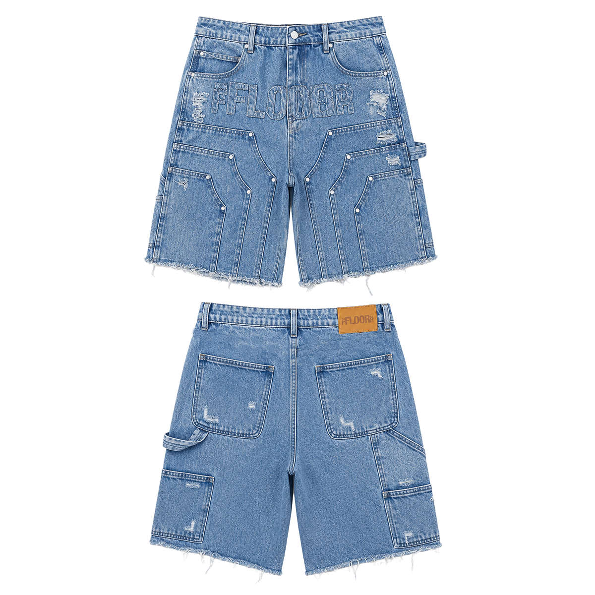 BLUE WASH WORKMAN JORTS
