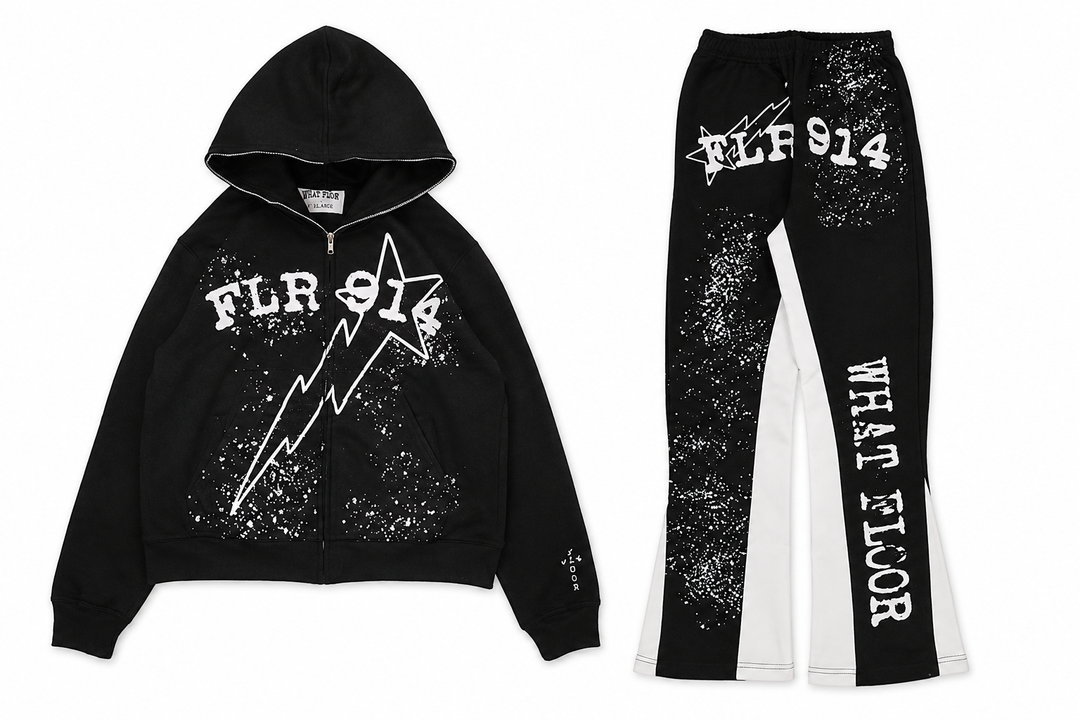 JET BLACK RHINESTONE "ALL STAR" SET