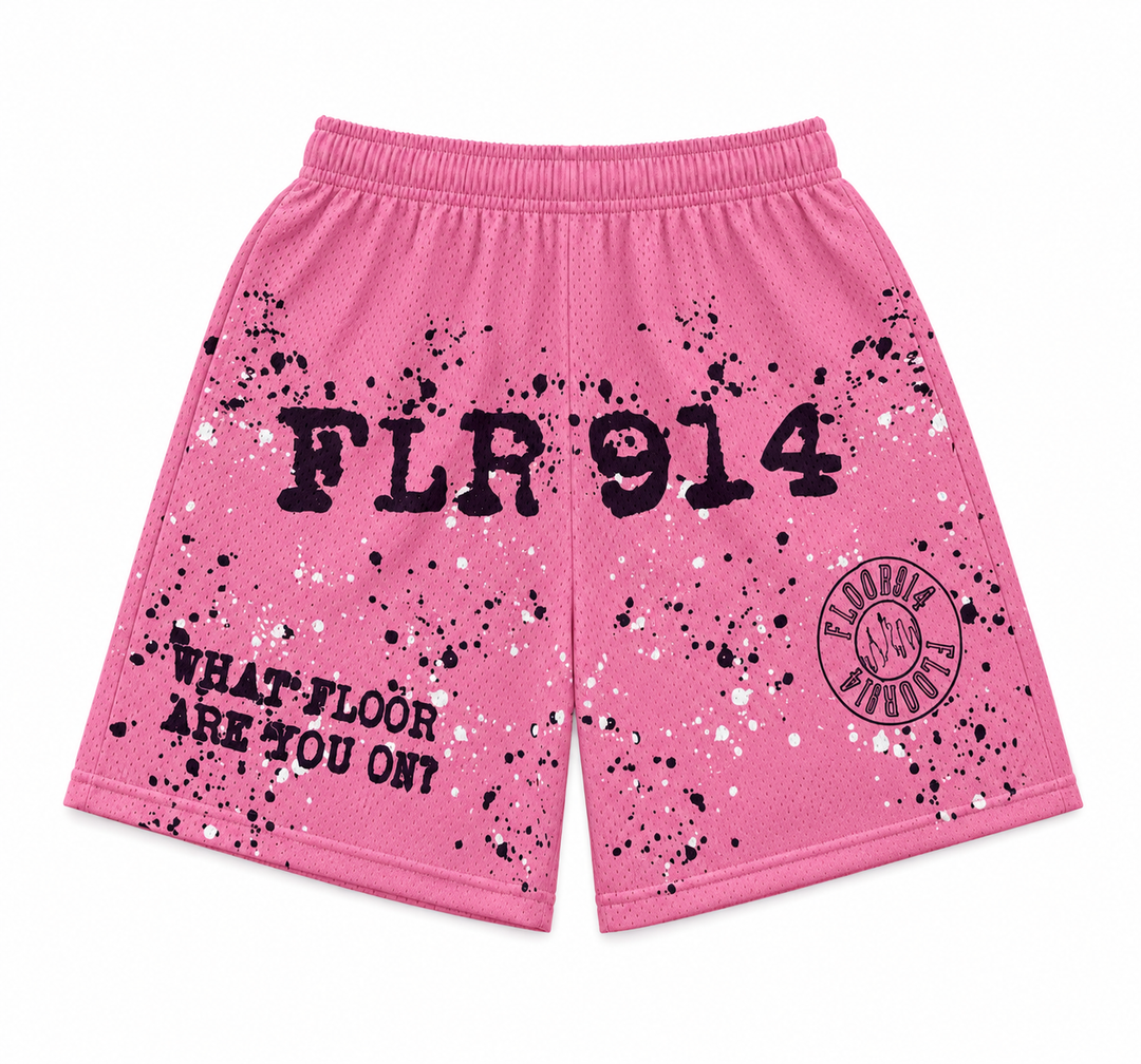 PINK SPLATTER SHORTS