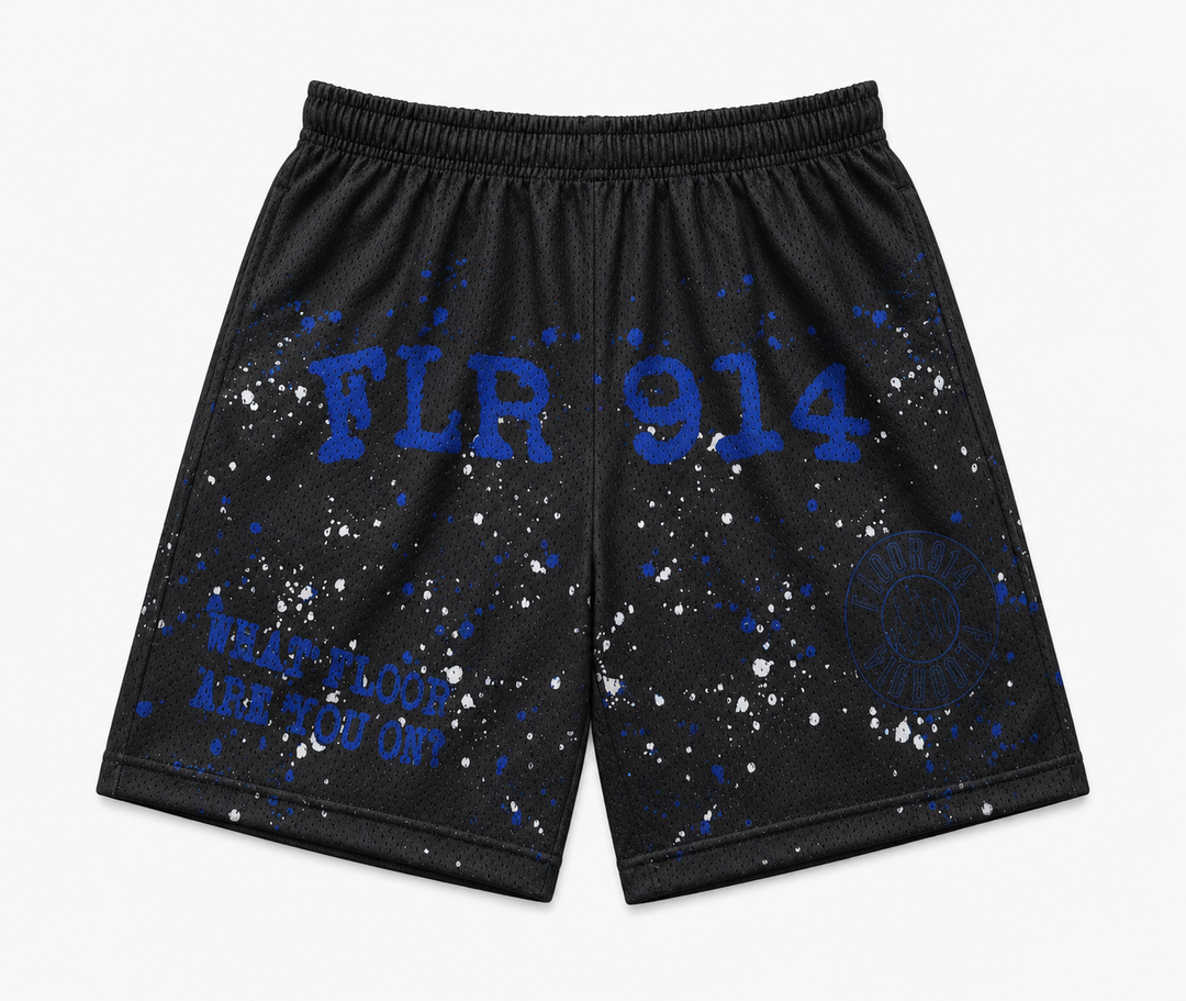 BLUE KNIGHT SPLATTER SHORTS