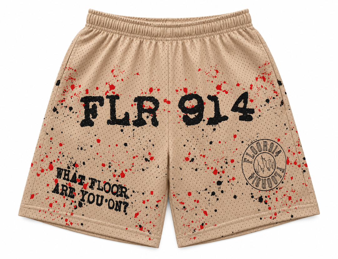 RED DESERT SPLATTER SHORTS