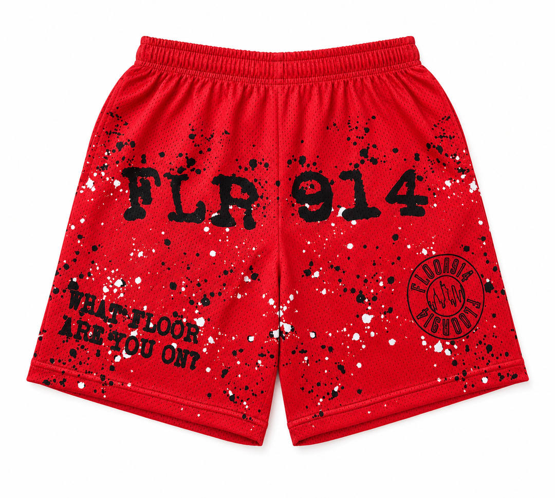 CRIMSON SPLATTER SHORTS