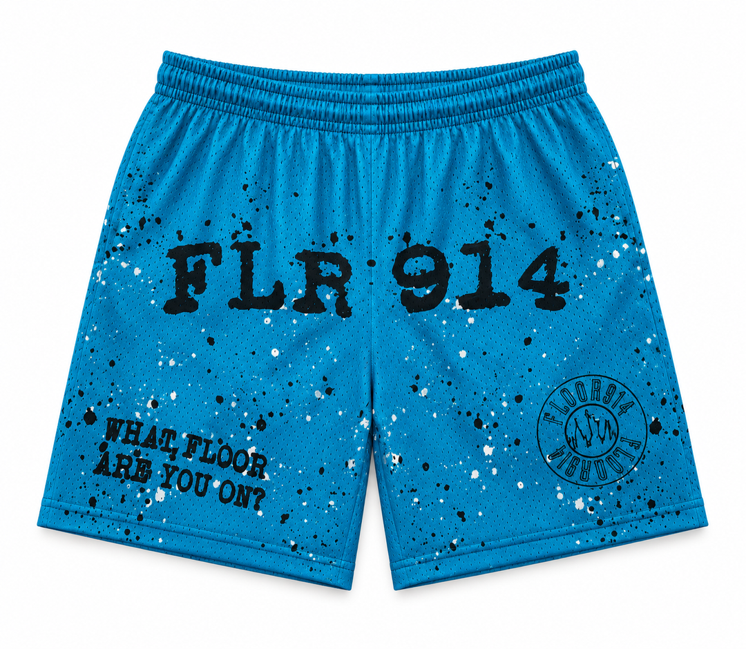 BLUE VOLTAGE SPLATTER SHORTS