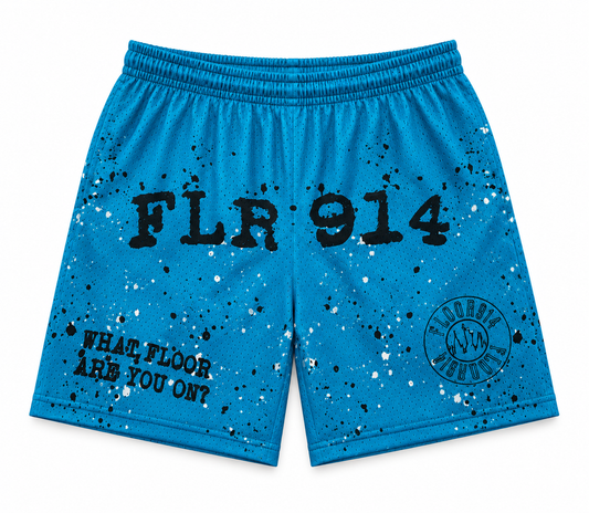 BLUE VOLTAGE SPLATTER SHORTS