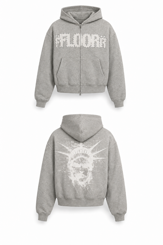 HEATHER GREY UNIFORM ZIP UP