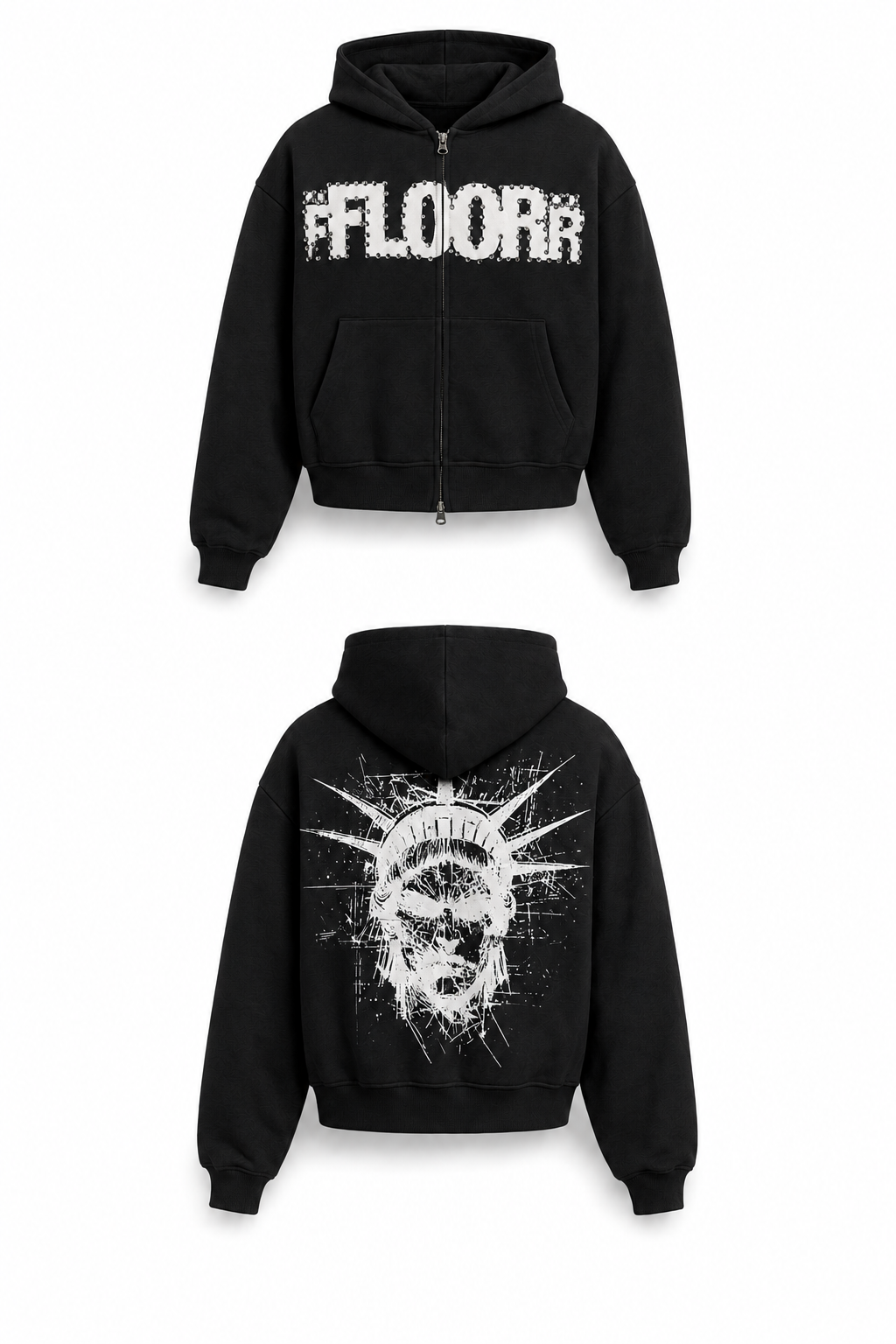 BLACK UNIFORM ZIP UP