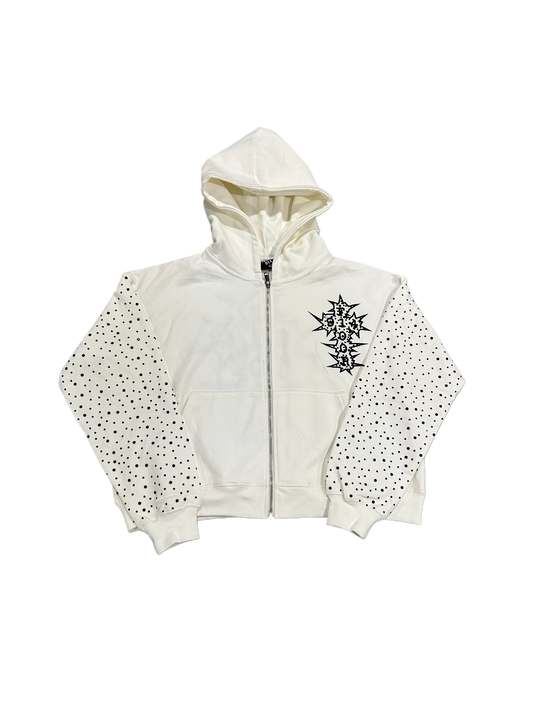 WHITE CHROMATIC CROSS ZIP