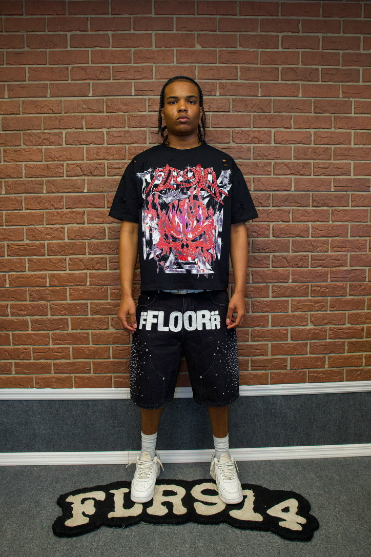 SCARLET SKULL TEE