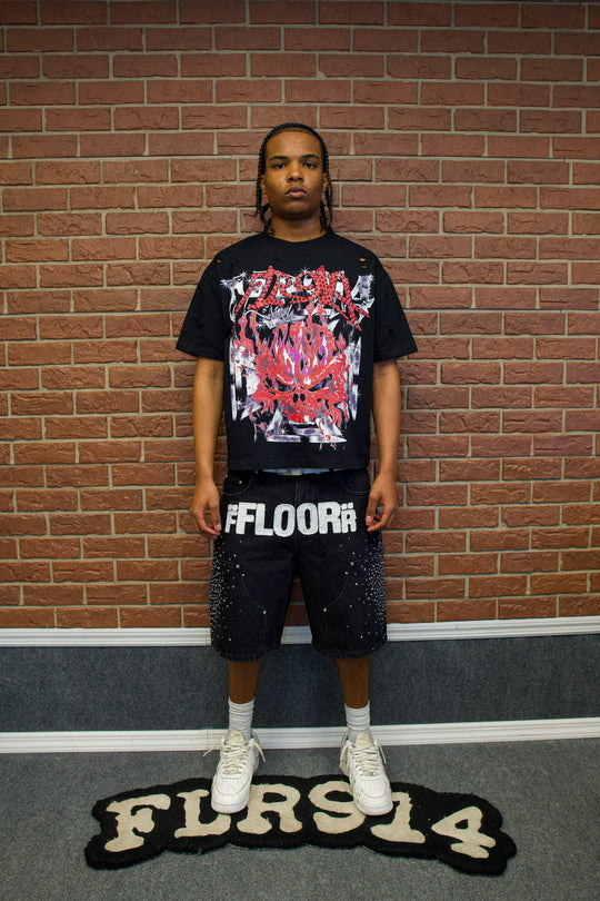SCARLET SKULL TEE