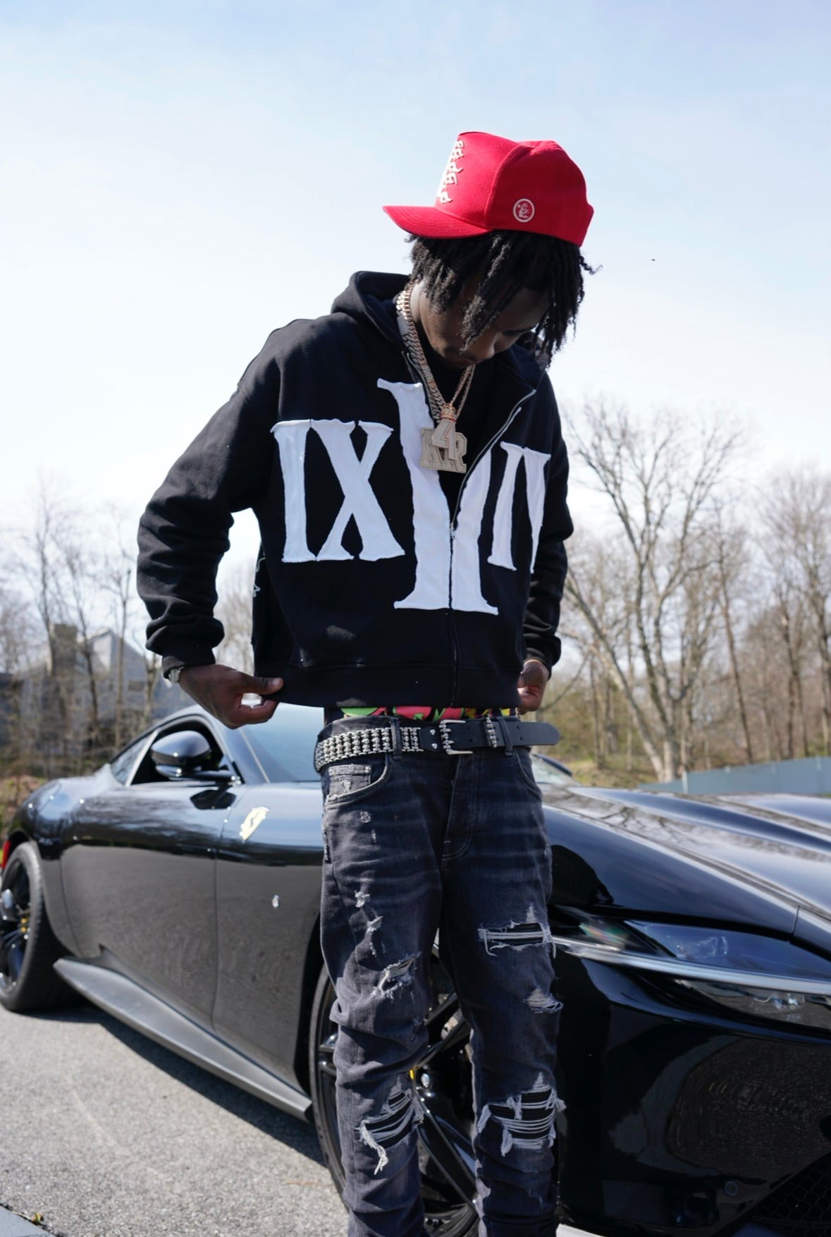 FLR914 zip hoodie 白黒 即日発送 BLACK NUMERAL ZIP UP – FLOOR914
