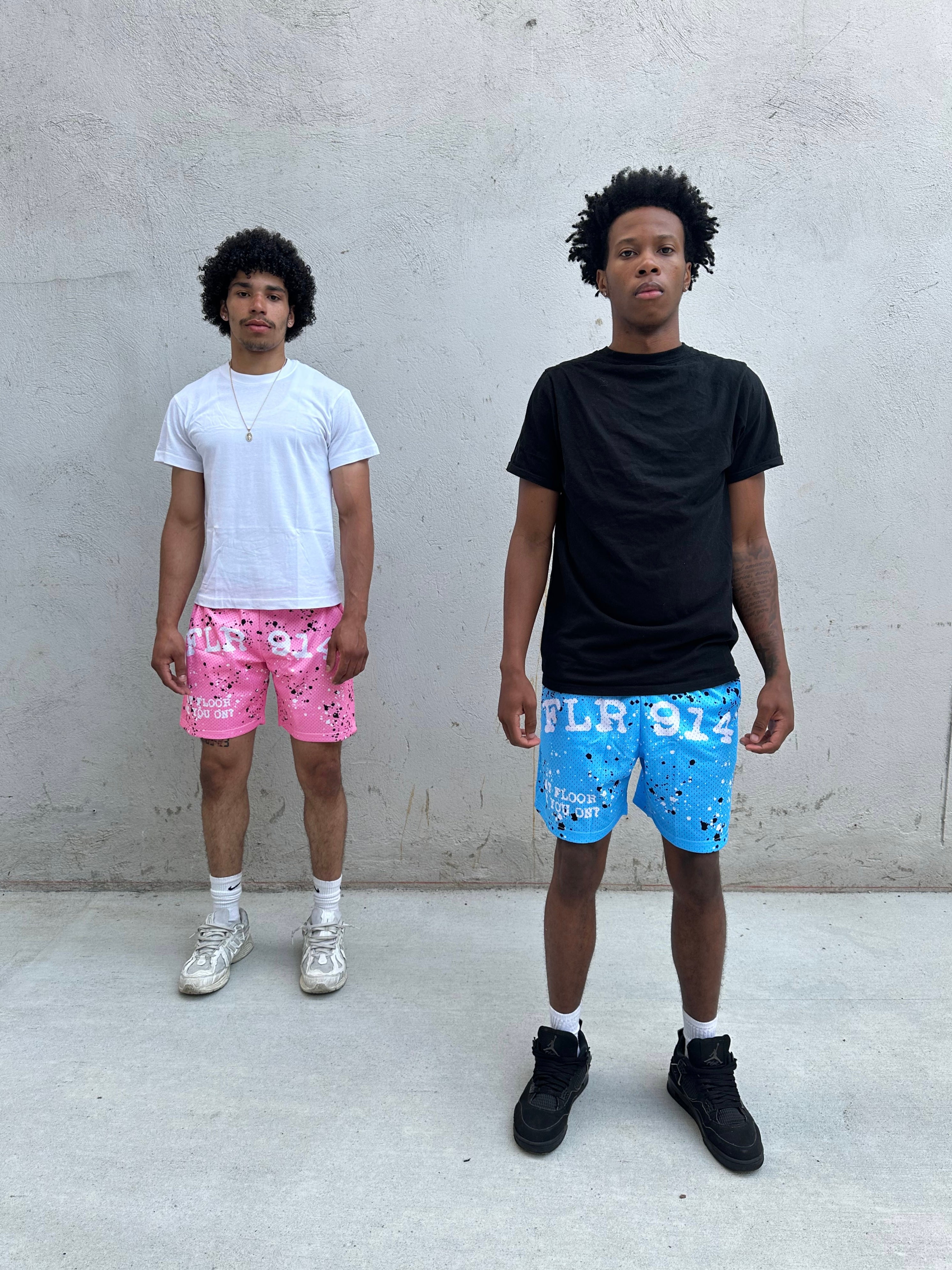 POWDER PINK SPLATTER SHORTS – FLOOR914