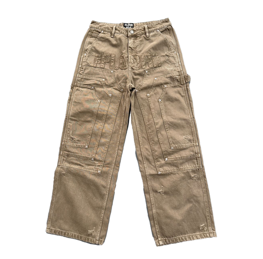 FLOOR914 KHAKI TRIPLE KNEE CARPENTERS