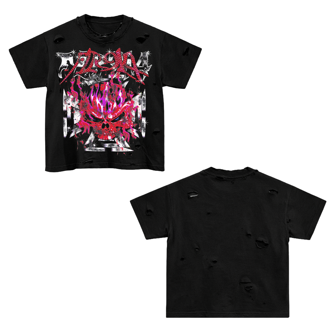 SCARLET SKULL TEE