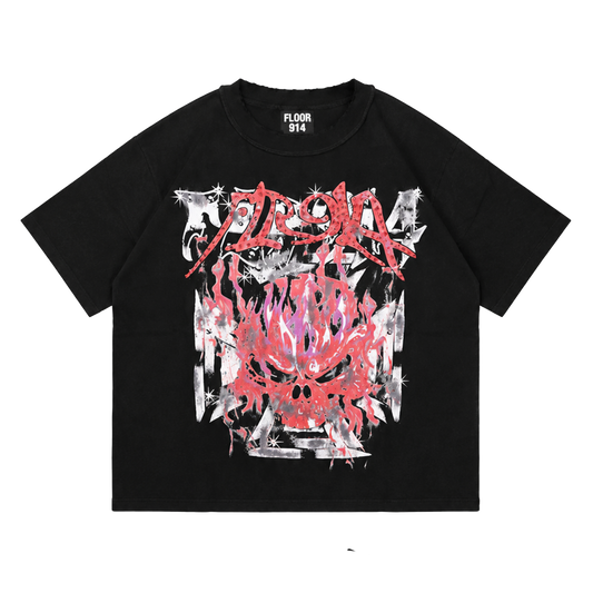 SCARLET SKULL TEE