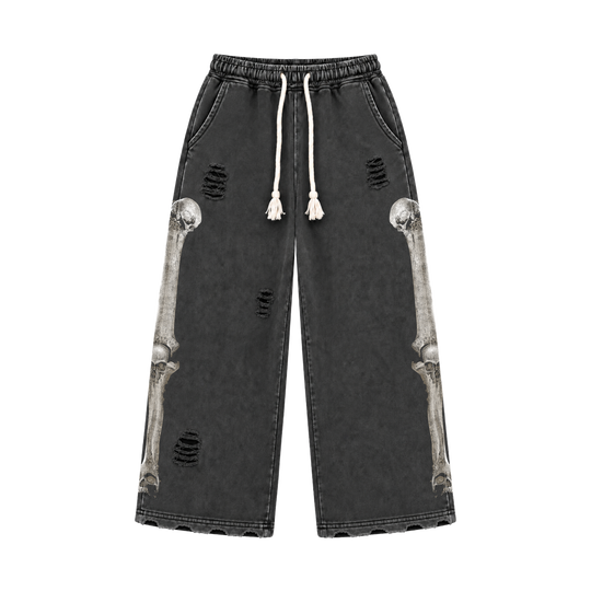 BLACK WASH SKULL SWEATS