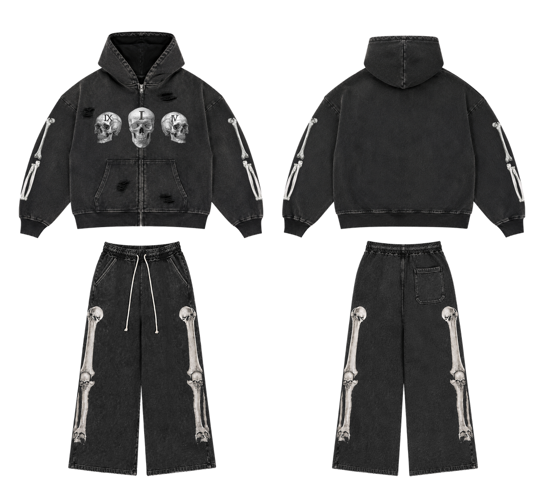 TRIPLE HEAD SKULL SET
