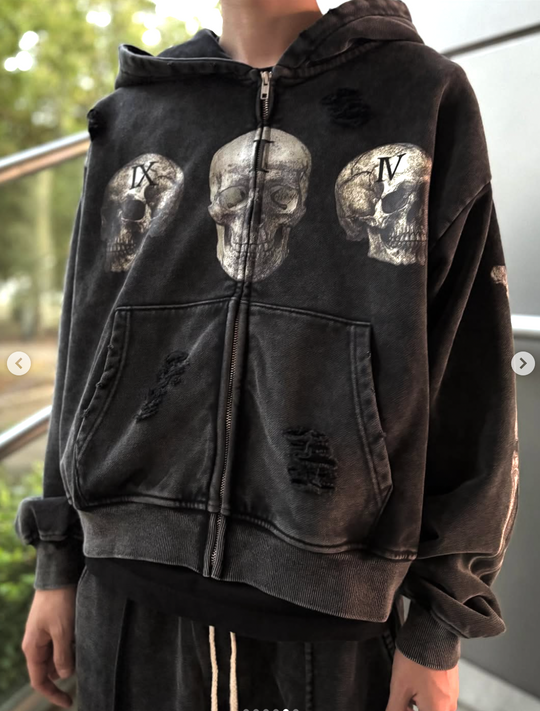 SKULL ZIP UP