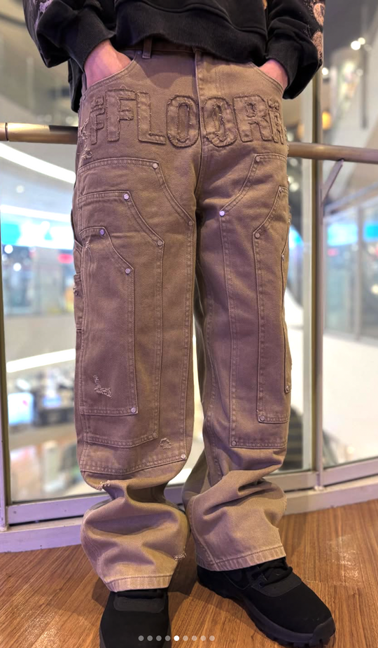 FLOOR914 KHAKI TRIPLE KNEE CARPENTERS