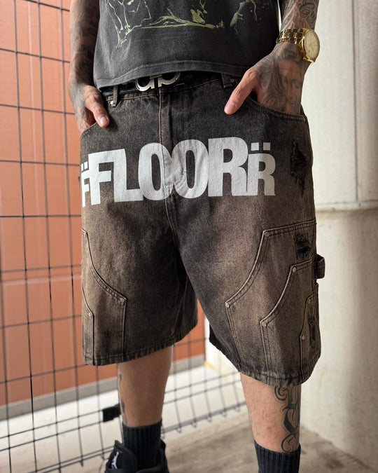 BROWN WASH UNIFORM JORTS
