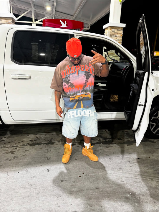 BLUE WASH UNIFORM JORTS