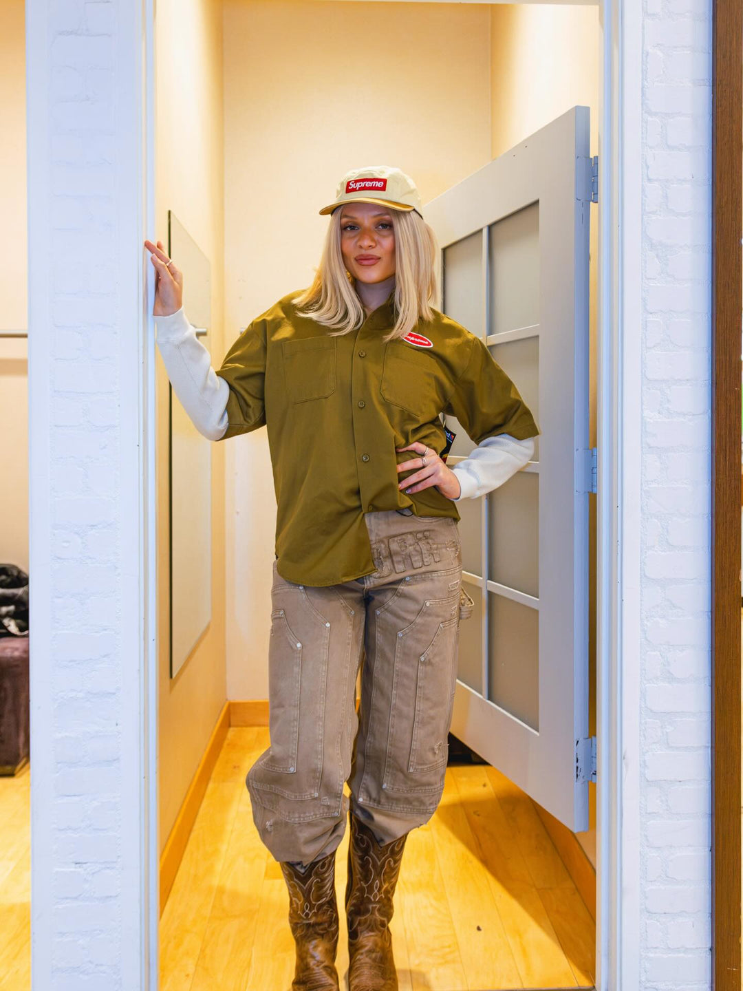 FLOOR914 KHAKI TRIPLE KNEE CARPENTERS