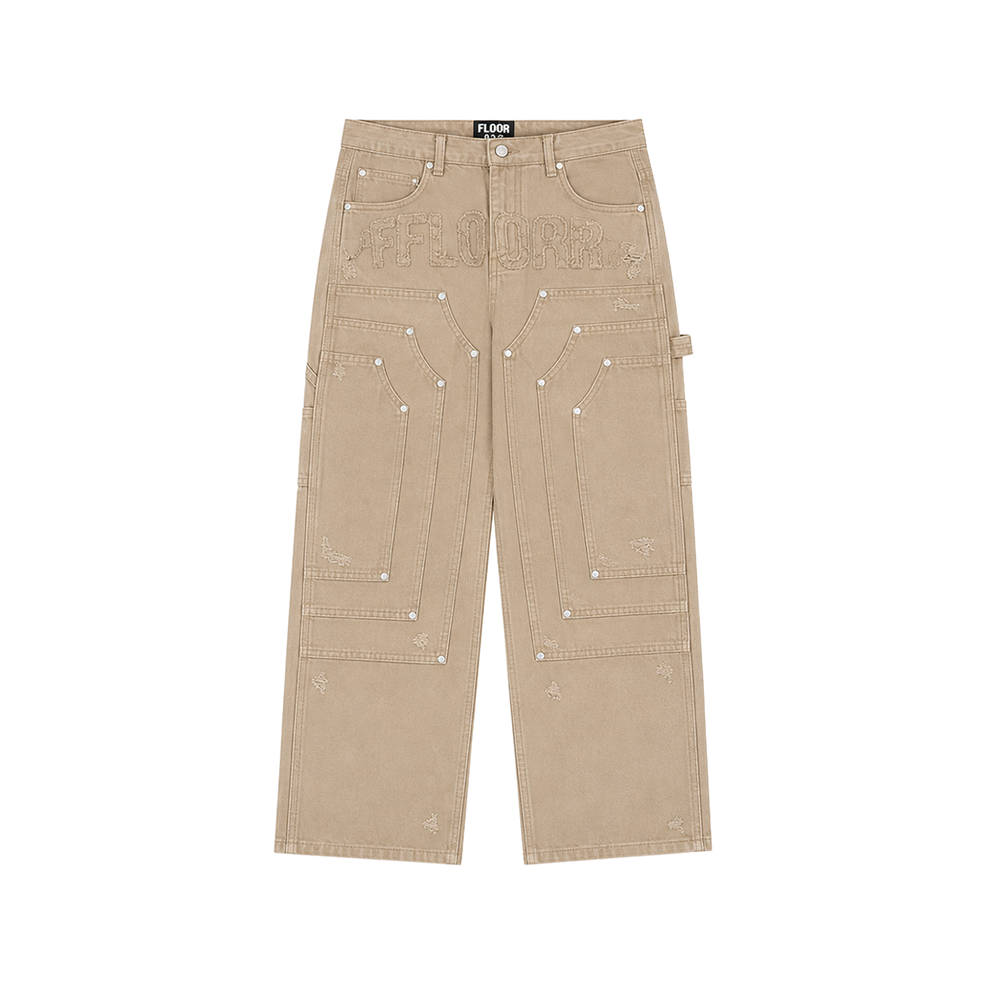 FLOOR914 KHAKI TRIPLE KNEE CARPENTERS