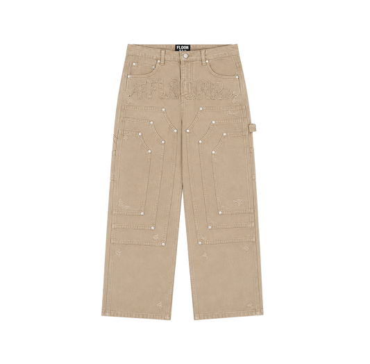 FLOOR914 KHAKI TRIPLE KNEE CARPENTERS