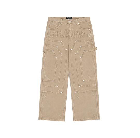 FLOOR914 KHAKI TRIPLE KNEE CARPENTERS