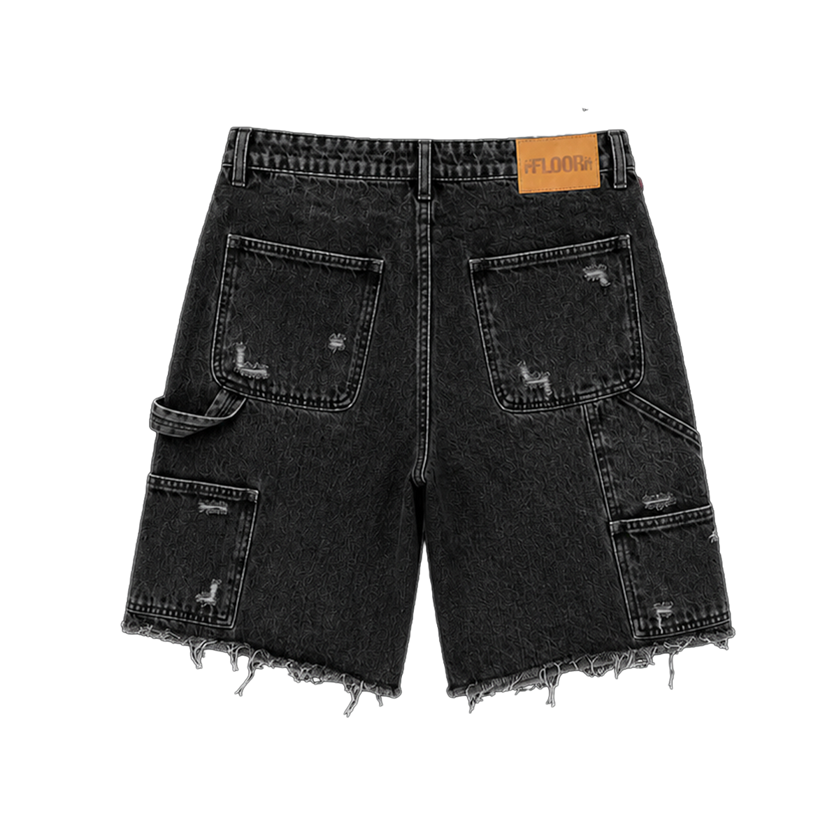 BLACK WASH WORKMAN JORTS