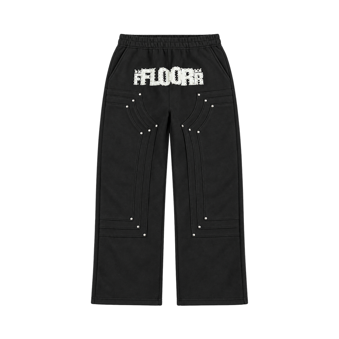 BLACK TRIPLE KNEE SWEATS