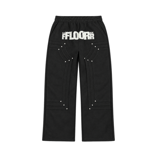 BLACK TRIPLE KNEE SWEATS
