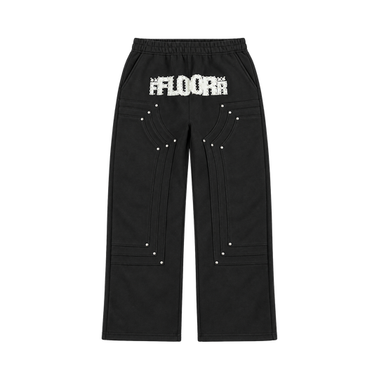 BLACK TRIPLE KNEE SWEATS